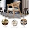 Flash Furniture Naomi Cane Rattan Dining and Accent Chair w/Solid Wood Frme, Gold Tipped Legs and Beige Padded Seat SK-220901-NAT-GG - alternate 9